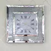 Wall clock PAOLA SILVER diamond mirrored 50x50 silver