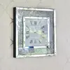 Wall clock PAOLA SILVER diamond mirrored 50x50 silver