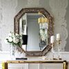 Gold glamor console with marble top RALPH