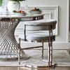 MARCO modern grey silver upholstered glamour chair for living and dining room