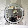 A diamond round mirror in the galmour style PAOLA SILVER