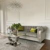New York Glamour Sofa Modern gray AVIATOR silver