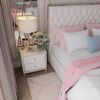 Glamour white gold lacquered bedside cabinet for bedroom Lorenzo S Gold