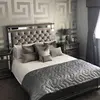 Versace GREEK glamor wallpaper geometric Greek silver satin pattern