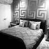 Versace GREEK glamor wallpaper geometric Greek silver satin pattern