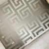 Versace GREEK glamor wallpaper geometric Greek silver satin pattern