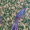 Versace Barocco Birds glamor wallpaper with birds ornament, green gold