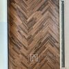 Exclusive Versace geometric wallpaper dark brown chevron zigzags