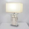 Art deco table lamp rectangular marble base glamor lux VITTORIA SILVER