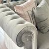 New York Glamour Sofa Modern gray AVIATOR silver