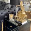 Glass bedside table Franco for the bedroom glamor black, gold OUTLET