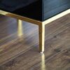 Glass bedside table Franco for the bedroom glamor black, gold OUTLET