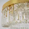 Plafon glamour kryształowy, nowoczesny do sypialni, przedpokoju, łazienki, złoty STELLA 50 cm