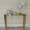 Gold glamor console with marble top RALPH