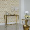 Gold glamor console with marble top RALPH