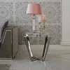 Lampa stołowa glamour srebrna