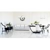 BIANKA glamor sofa with cushions, white and black