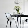 Stylish dining table white gloss, bent legs ELENA GLAMOR