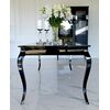 Stylish dining table white gloss, bent legs ELENA GLAMOR