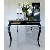 Stylish dining table white gloss, bent legs ELENA GLAMOR