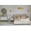 Glamour white gold lacquered bedside cabinet for bedroom Lorenzo S Gold