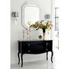 Chest of drawers black and white glossy with bent legs ELENA GLAMOR