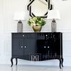 Chest of drawers, black glossy , bent legs ELENA GLAMOR
