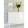 Chest of drawers ELENA GLAMOR , bent legs with drawers, white
