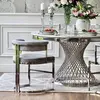 MARCO modern grey silver upholstered glamour chair for living and dining room