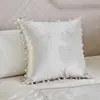 Elegant pillow decorated with haberdashery for the living room bedroom
