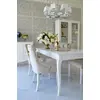 Stylish ELENA GLAMOR dining table, bent white legs