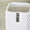 Ceramic bathroom container for white and silver swabs Lene Bjerre