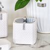 Ceramic bathroom container for white and silver swabs Lene Bjerre