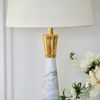 Luxury table lamp with a conical gold marble base GIULIA New York Art Deco