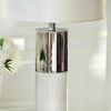 Modern silver and white table lamp in the glamor style SILVIA