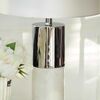 Modern silver and white table lamp in the glamor style SILVIA