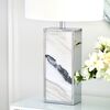 VERONICA silver White Marble Table Lamp Rectangular Posture