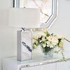 VERONICA silver White Marble Table Lamp Rectangular Posture