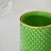 Decorative green crystal glass container