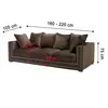 NERO comfortable glamour grey black sofa bed with cushions