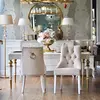High gloss glamorous table, elegant white high gloss, light gold QUEEN