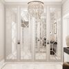 Modern glamorous crystal ceiling chandelier, gold GLAMOR