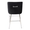 Modern glamor stool in black silver velvet fabric PALOMA