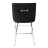 Modern glamor stool in black silver velvet fabric PALOMA
