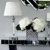 Lampa stołowa glamour srebrna
