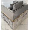 Modern, golden and gray EMPORIO armchair