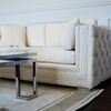Glamour sofa sofa with pillows white quilted BIANKA