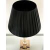 Elegant black pleated lampshade, 25 cm