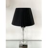 Elegant black pleated lampshade, 25 cm