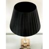 Elegant black pleated lampshade, 25 cm